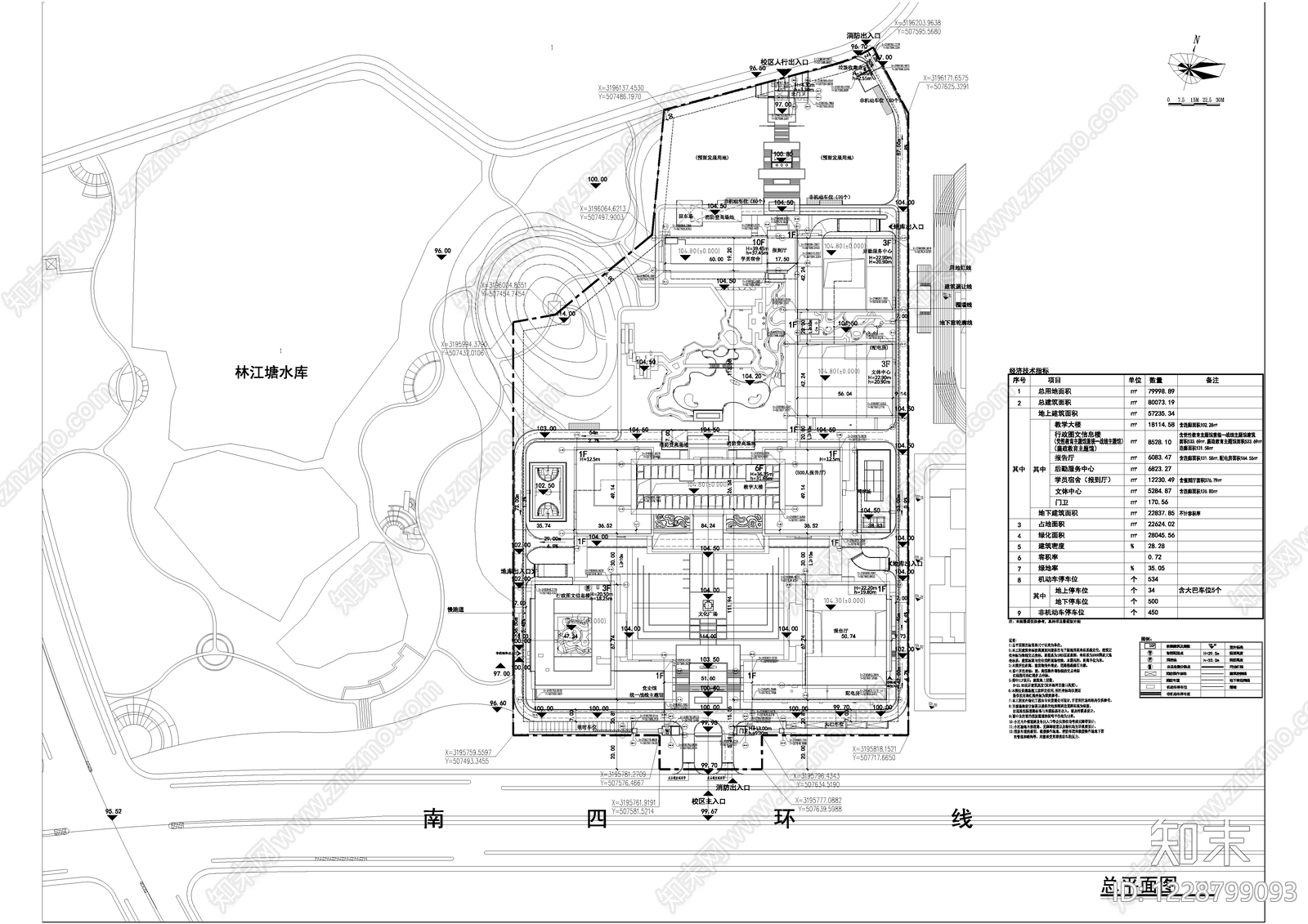 学校建筑cad施工图下载【ID:1228799093】