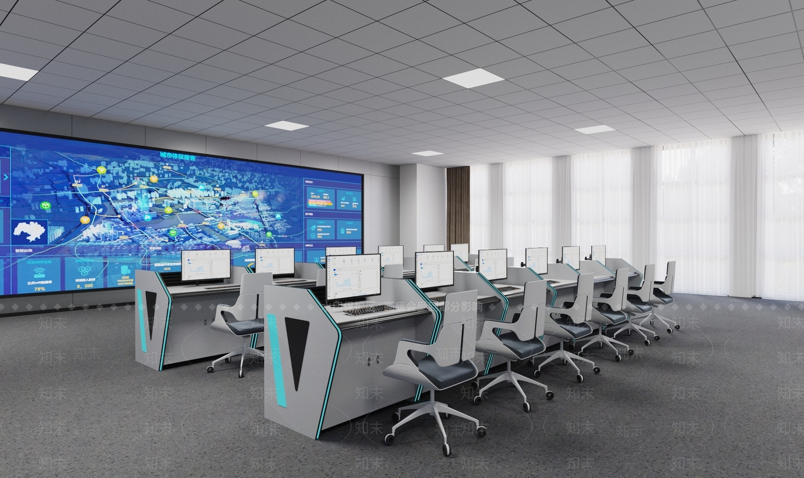 现代指挥中心3D模型下载【ID:1228802318】