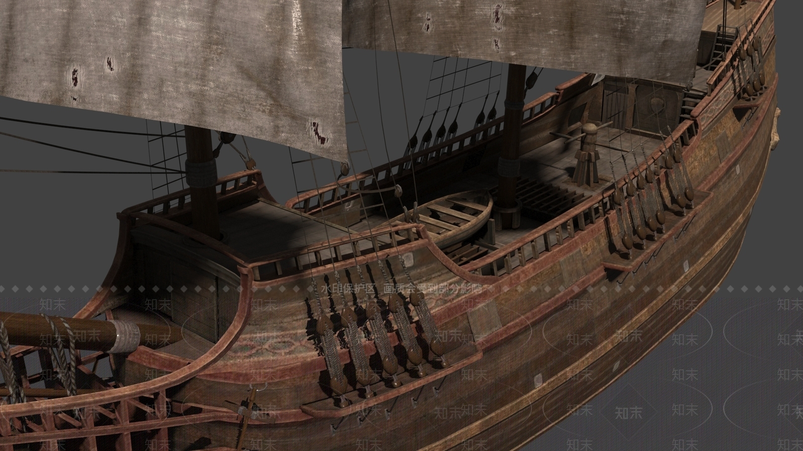 欧式古建船3D模型下载【ID:1228804012】