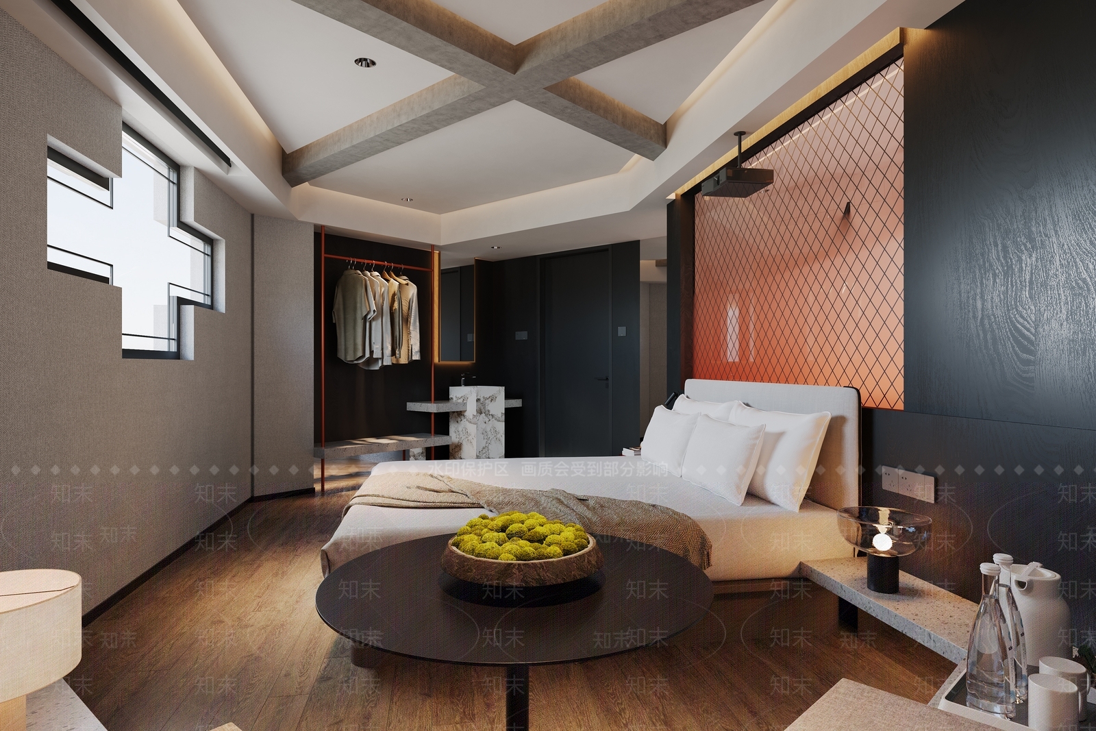 现代酒店客房3D模型下载【ID:1228804842】
