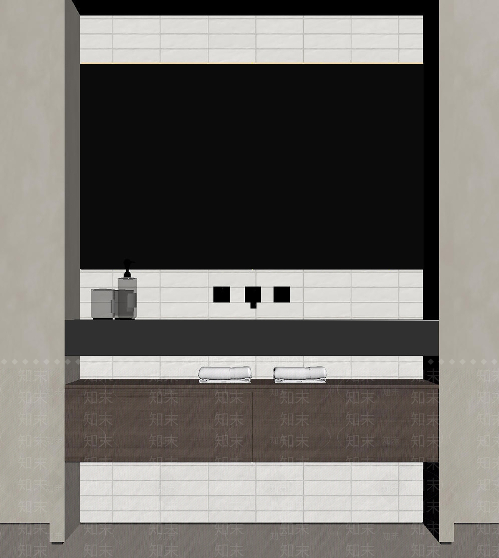 意式极简洗手台SU模型下载【ID:1228809750】