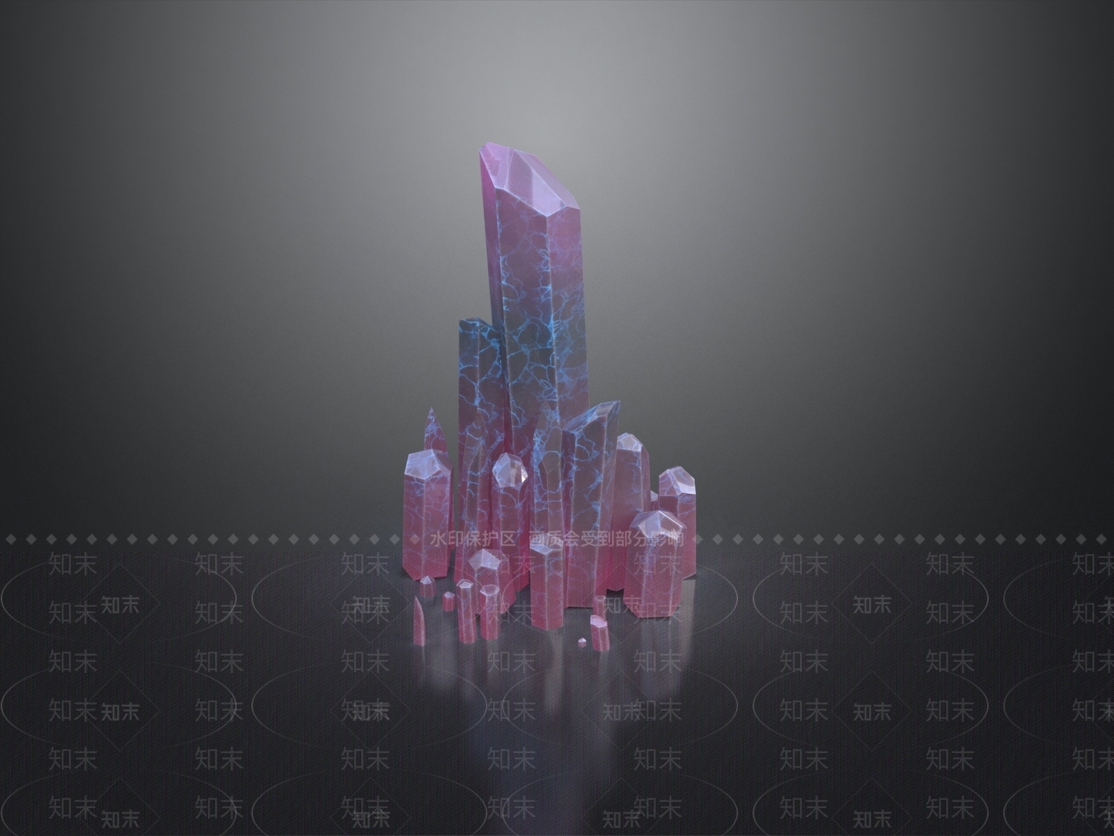 赛博朋克风雕塑摆件3D模型下载【ID:1228816726】