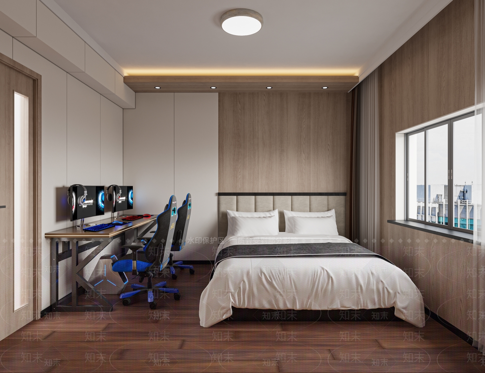 现代简约电竞房3D模型下载【ID:1228825924】