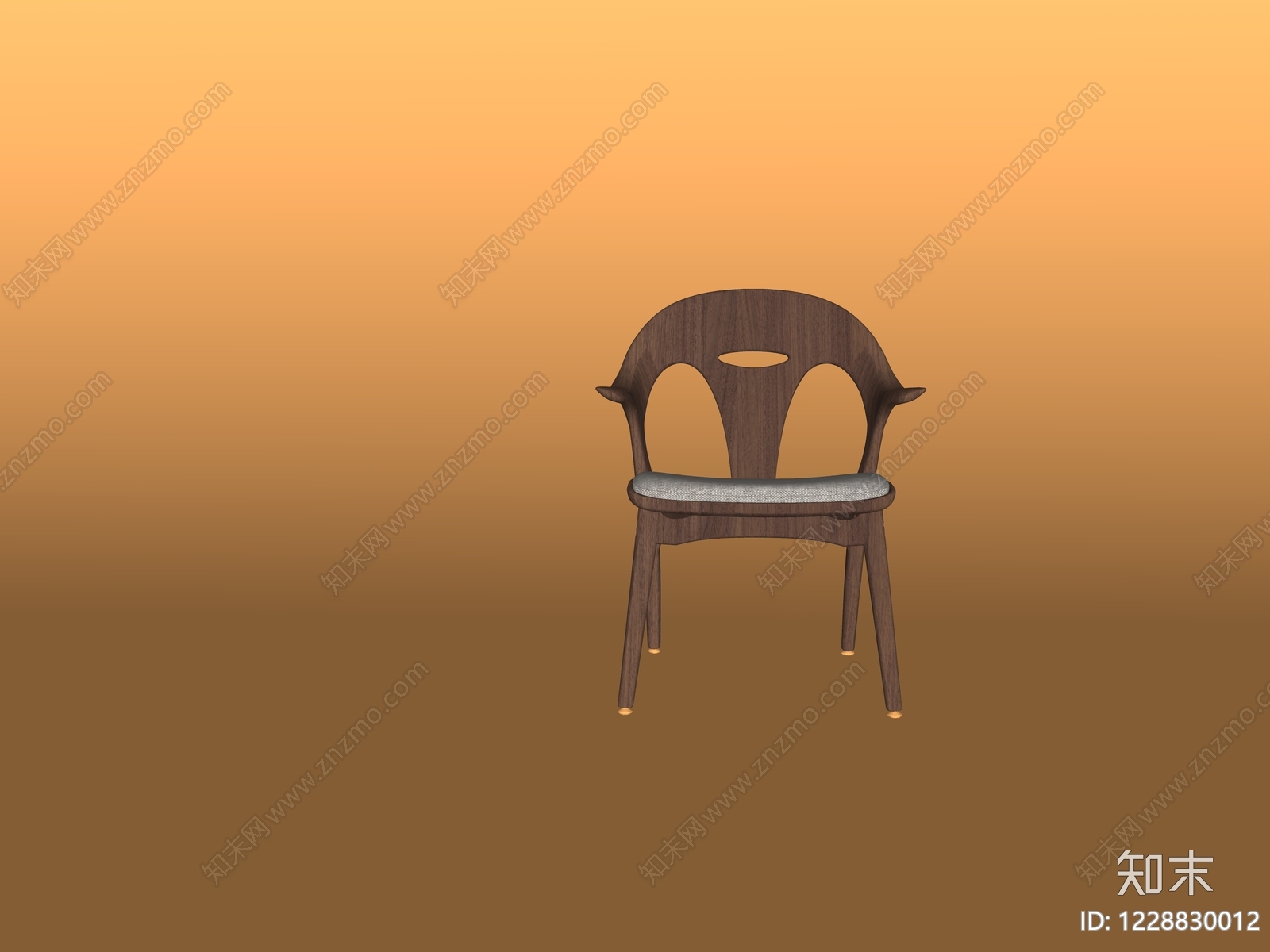 中古风餐椅SU模型下载【ID:1228830012】