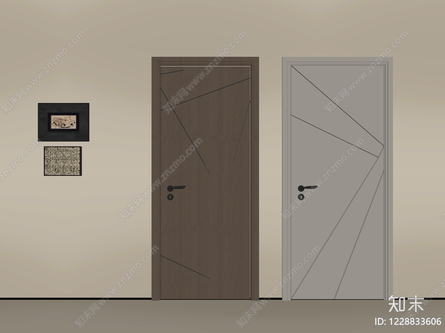 现代简约单开门SU模型下载【ID:1228833606】