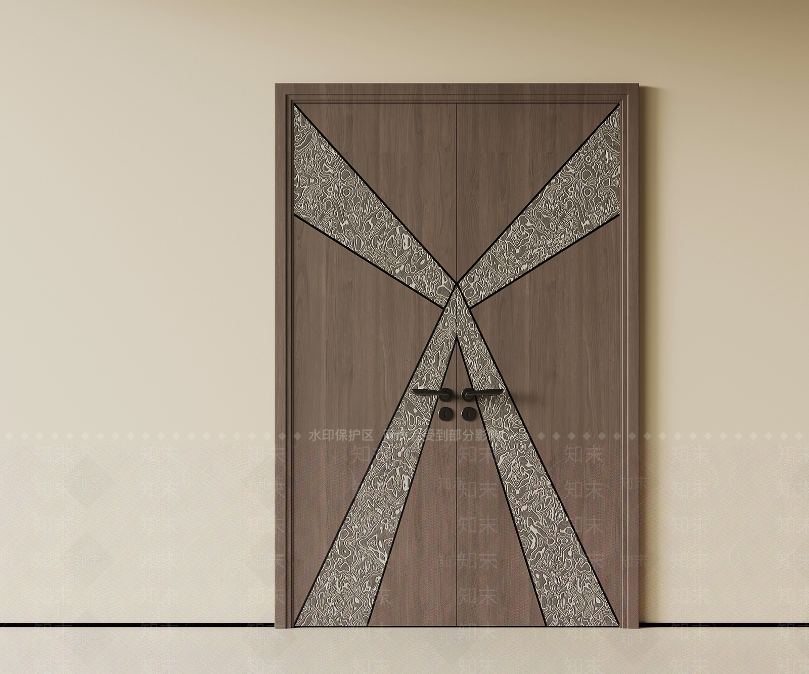 轻奢双开门3D模型下载【ID:1228833826】