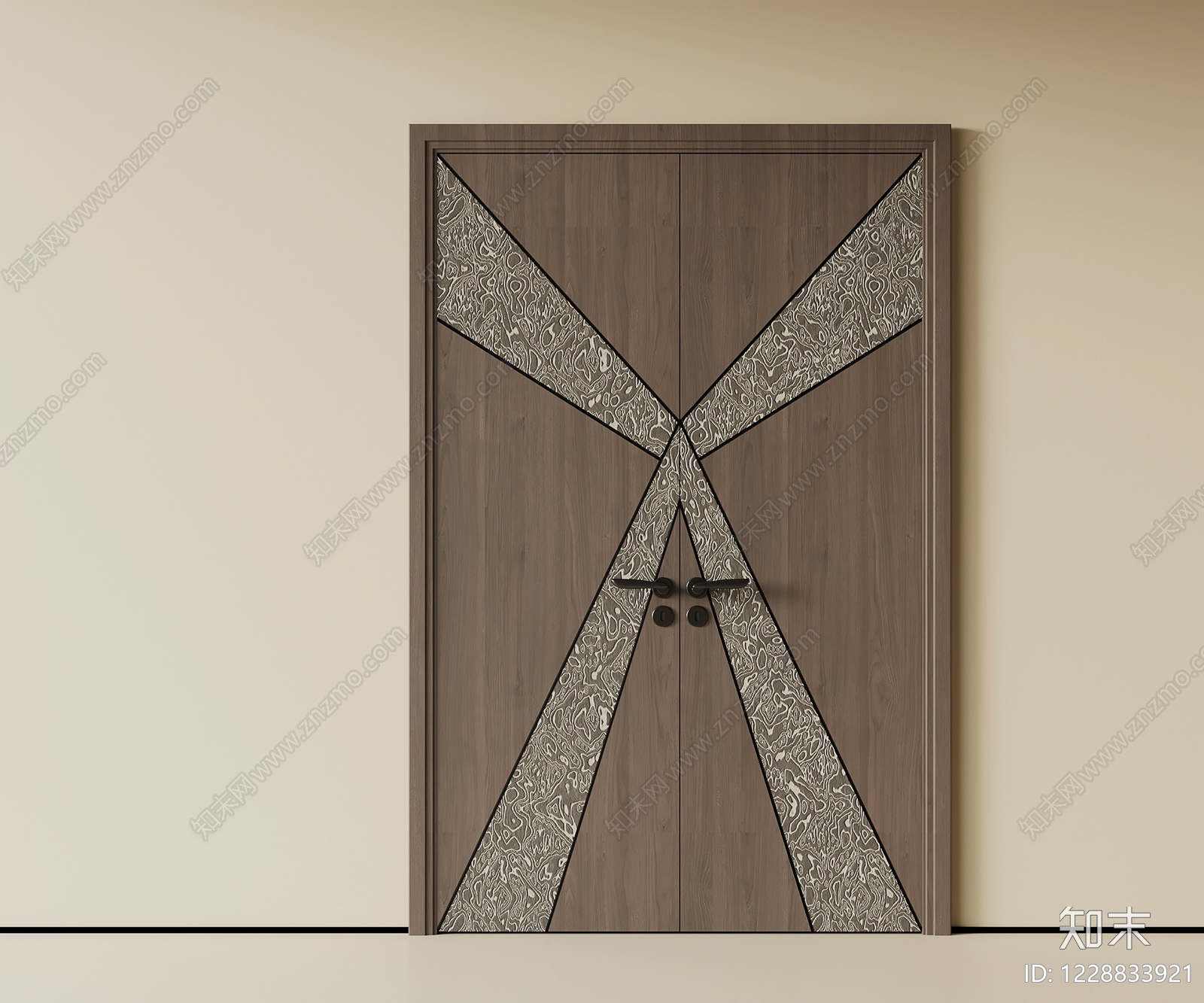 轻奢双开门SU模型下载【ID:1228833921】