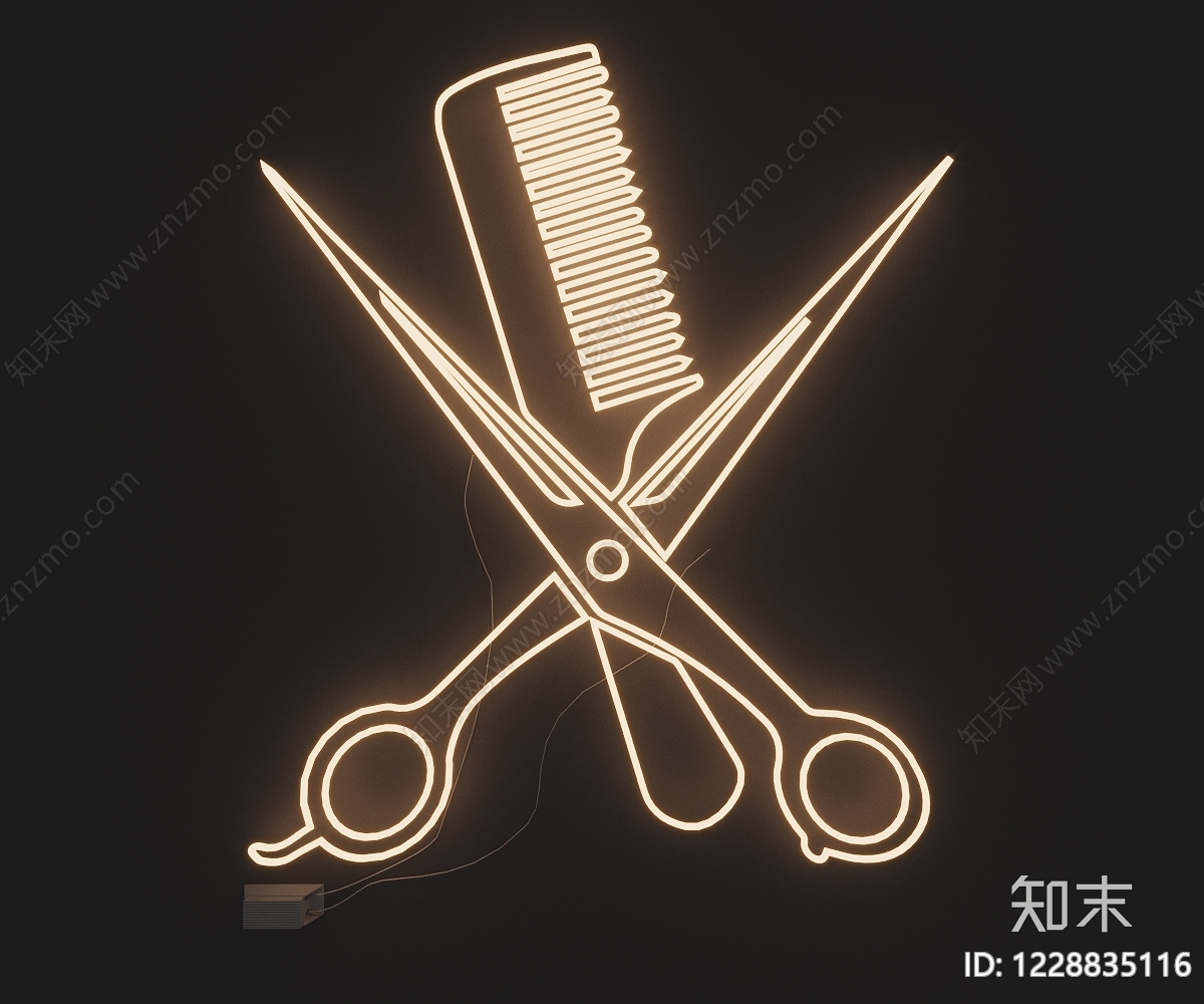 赛博朋克风霓虹灯SU模型下载【ID:1228835116】