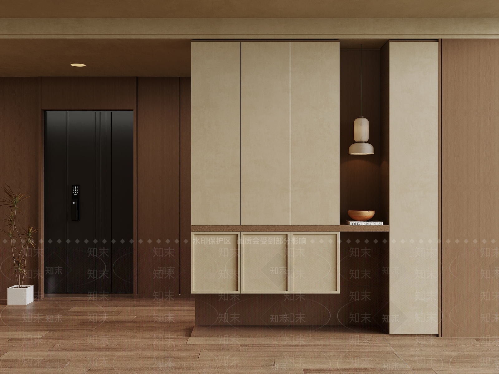 侘寂玄关SU模型下载【ID:1228838647】