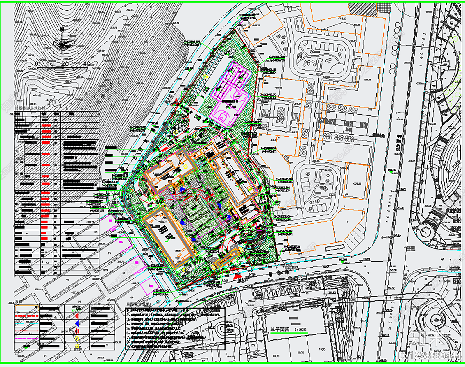 学校建筑cad施工图下载【ID:1228839444】