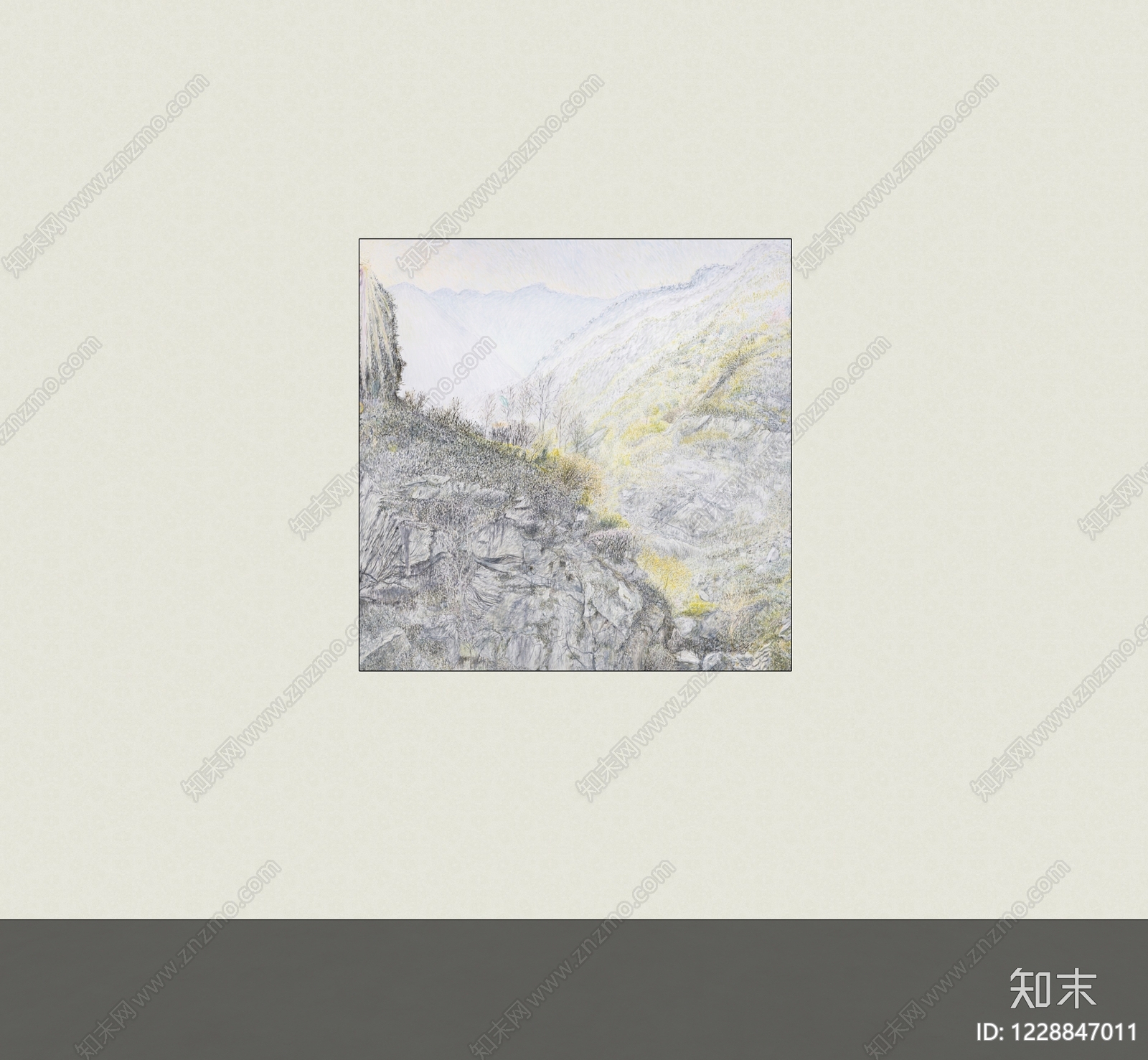 极简挂画SU模型下载【ID:1228847011】