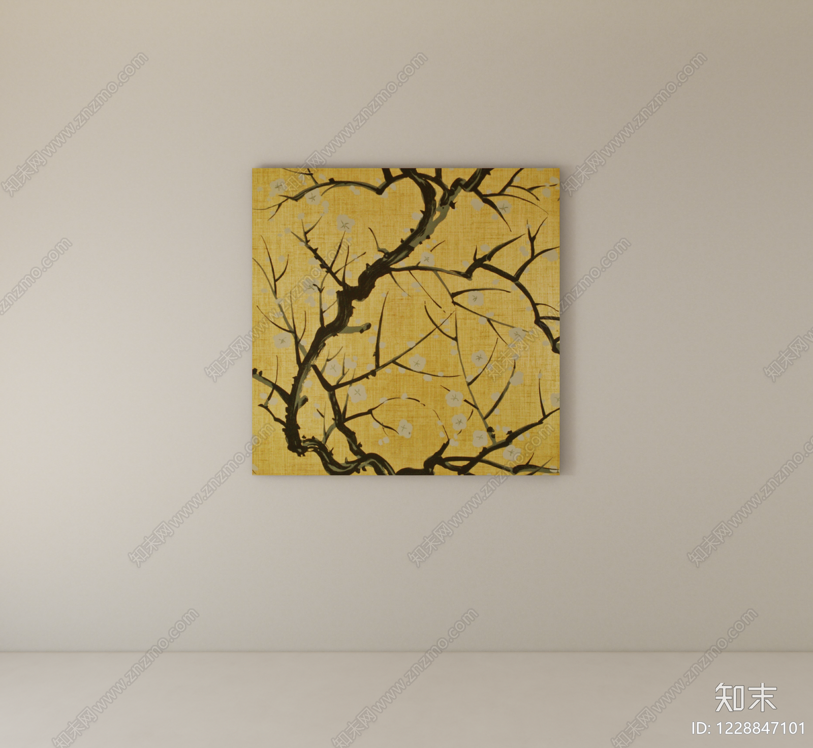 新中式挂画SU模型下载【ID:1228847101】