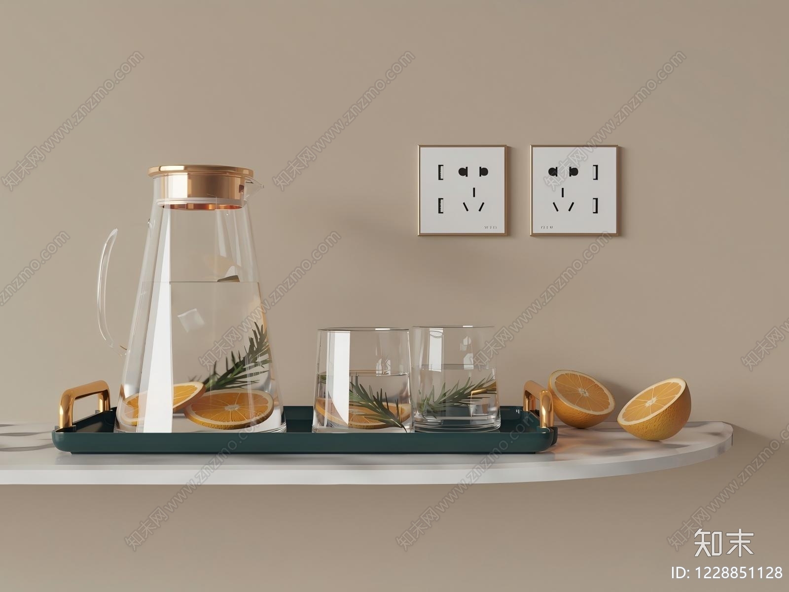 轻奢茶具SU模型下载【ID:1228851128】