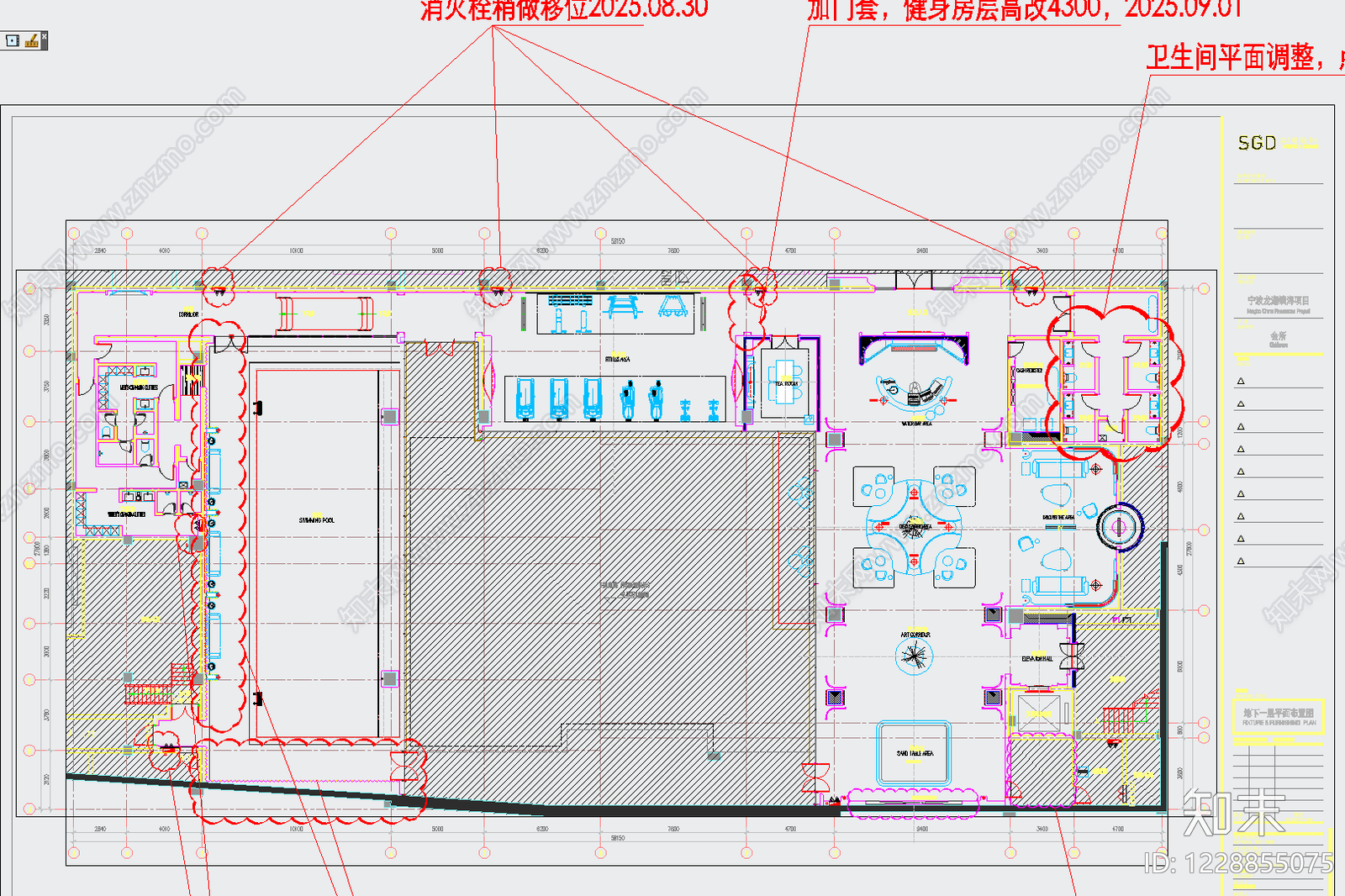 售楼处cad施工图下载【ID:1228855075】