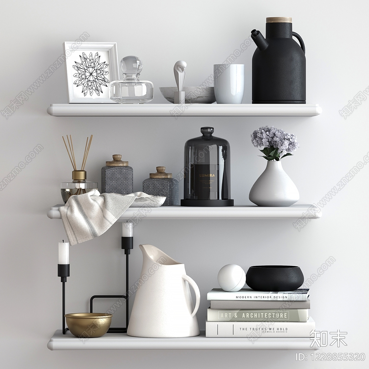 现代简约摆件组合3D模型下载【ID:1228855320】