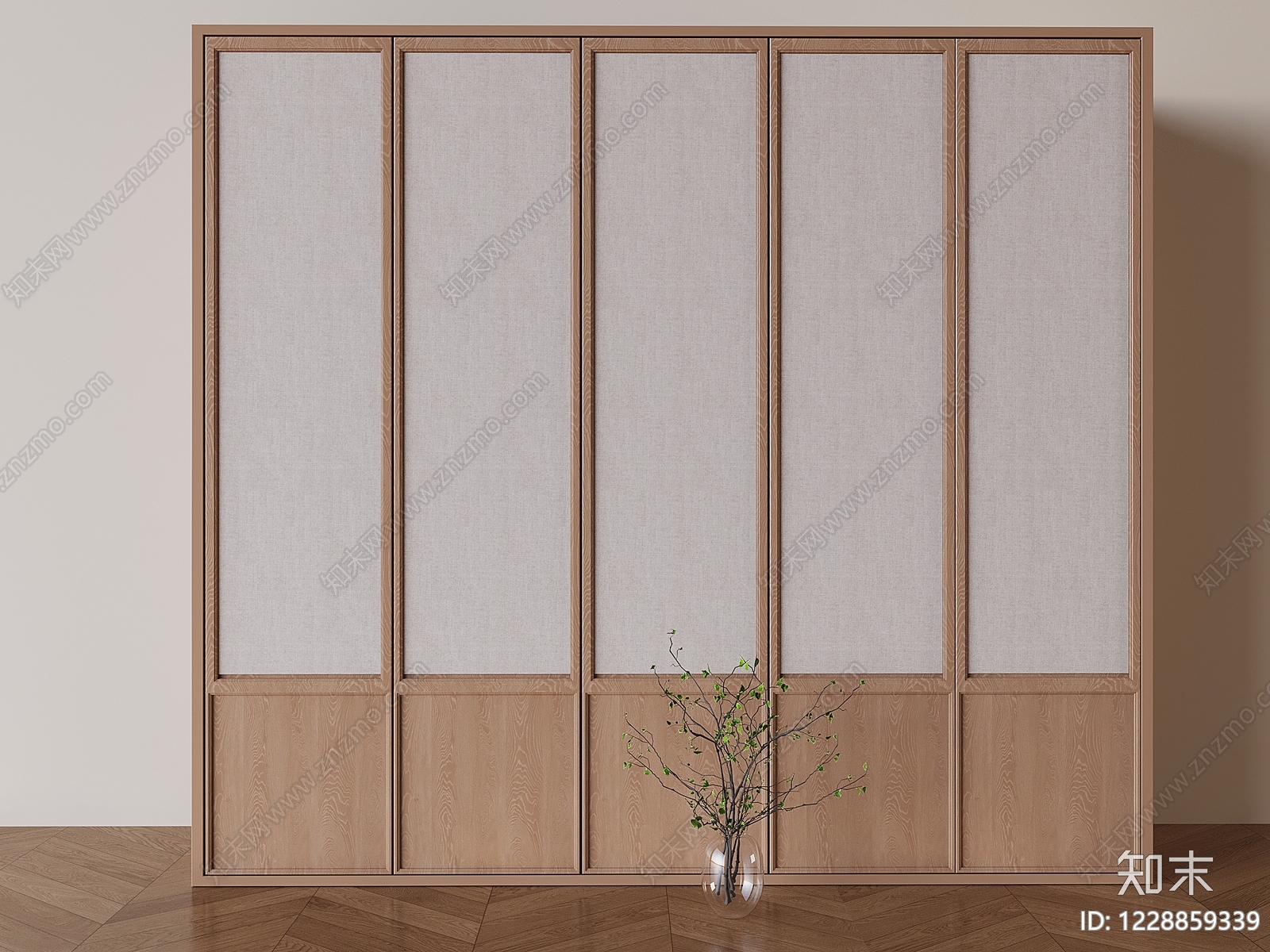 新中式衣柜3D模型下载【ID:1228859339】