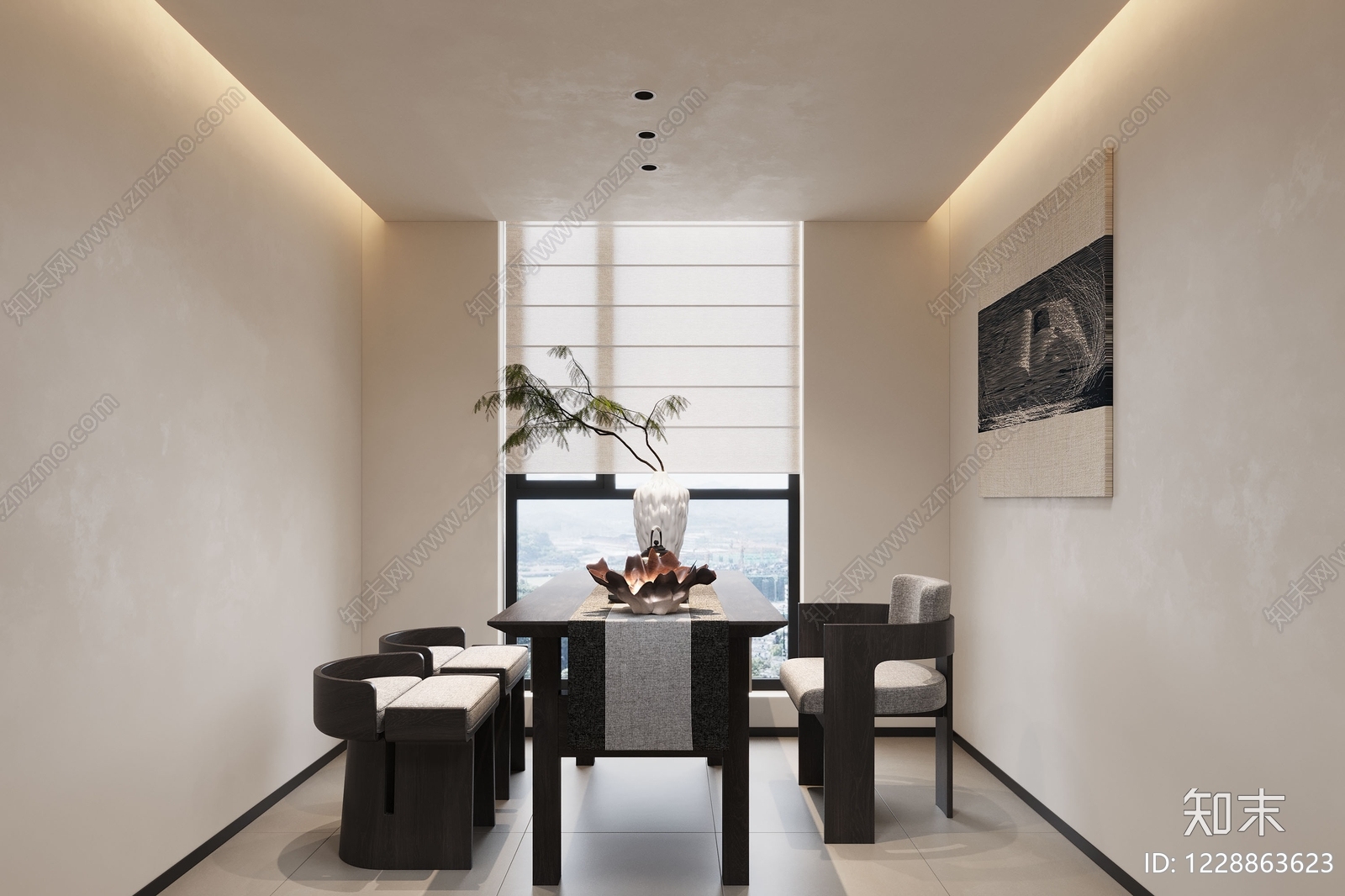 新中式茶水间3D模型下载【ID:1228863623】