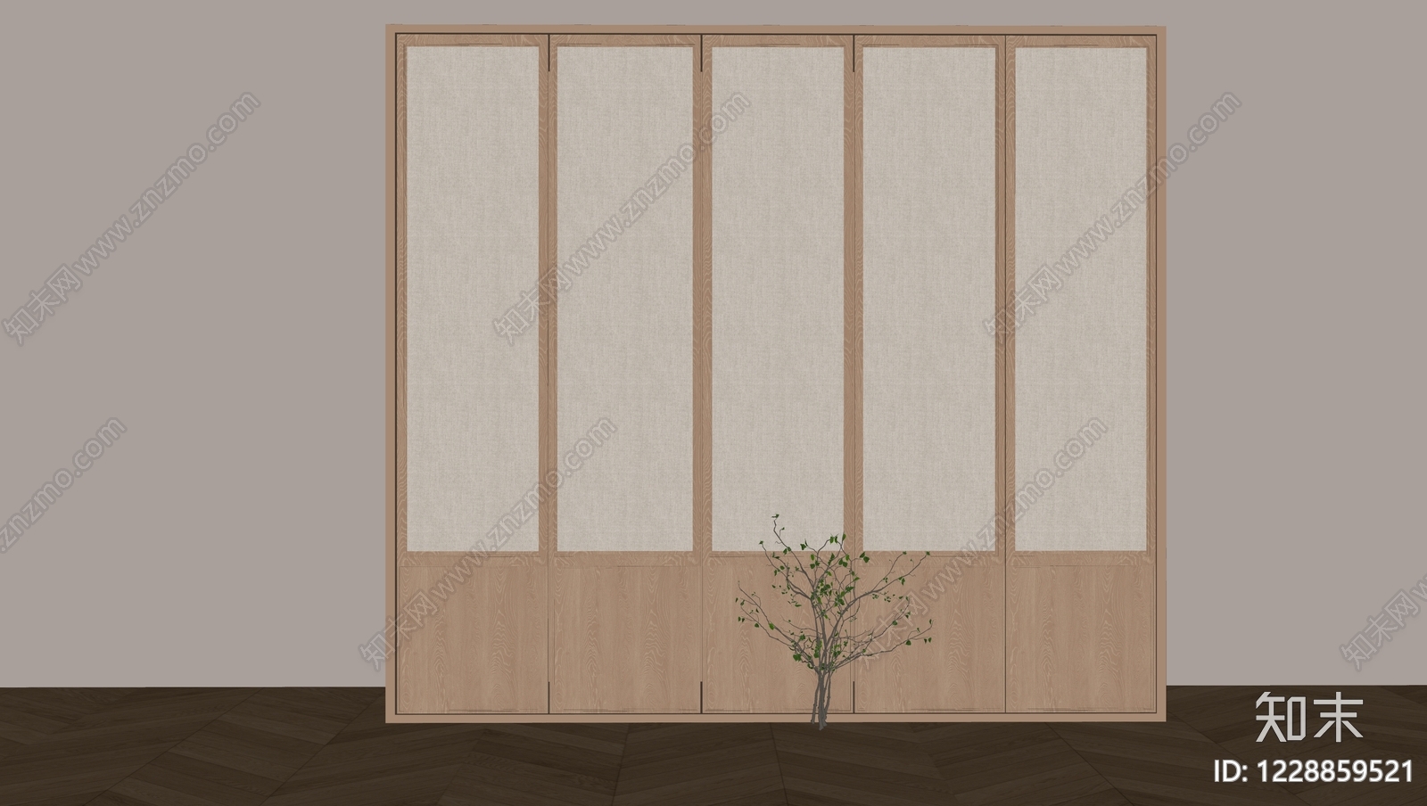 原木风衣柜SU模型下载【ID:1228859521】