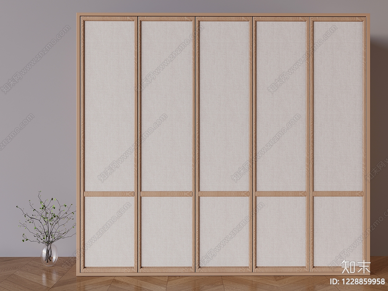 原木风衣柜3D模型下载【ID:1228859958】
