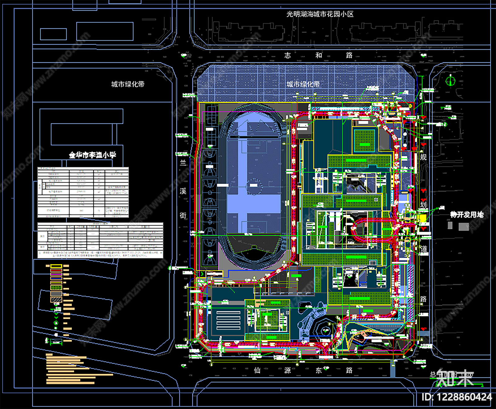 学校建筑cad施工图下载【ID:1228860424】