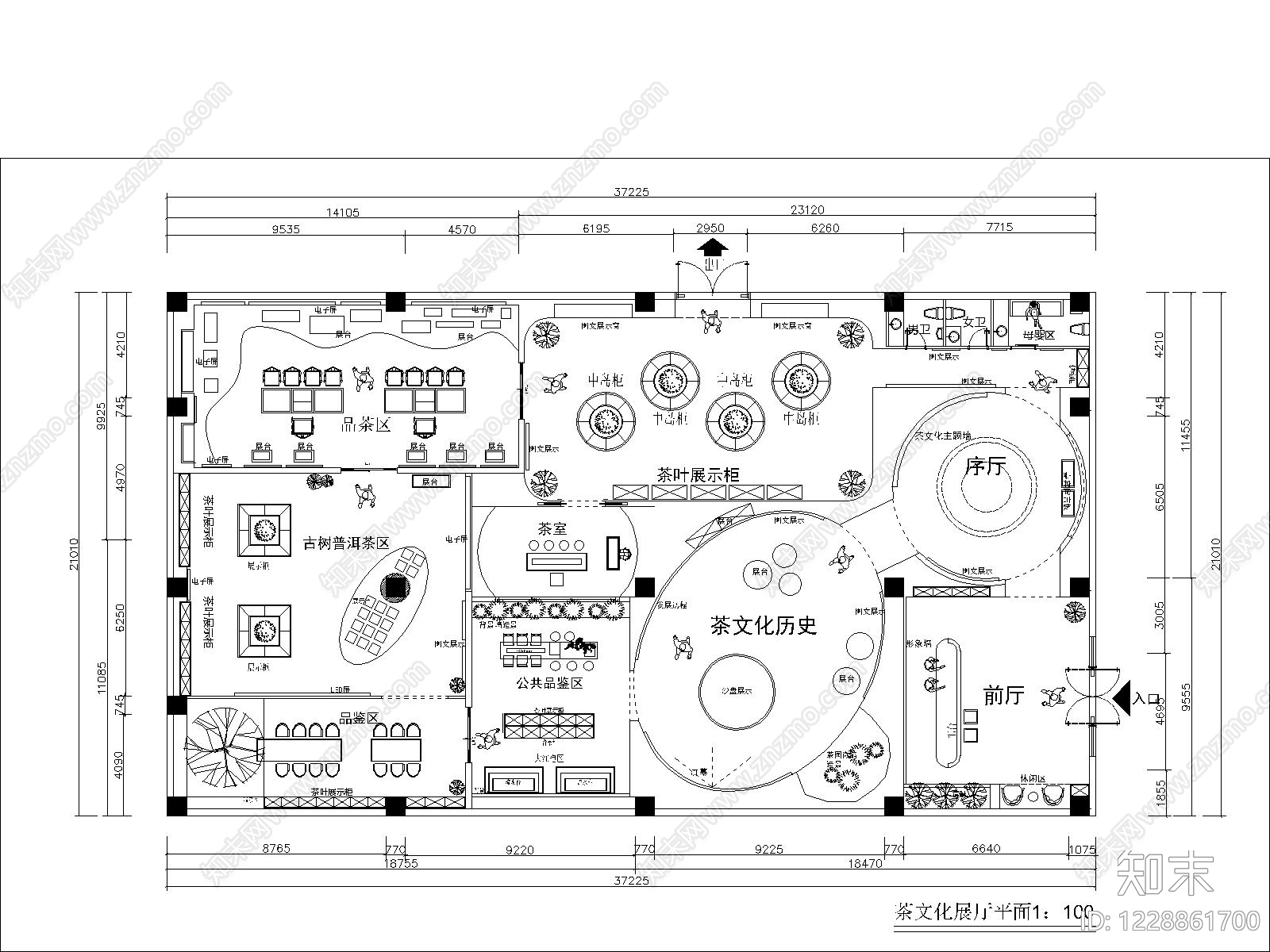 文化展厅cad施工图下载【ID:1228861700】