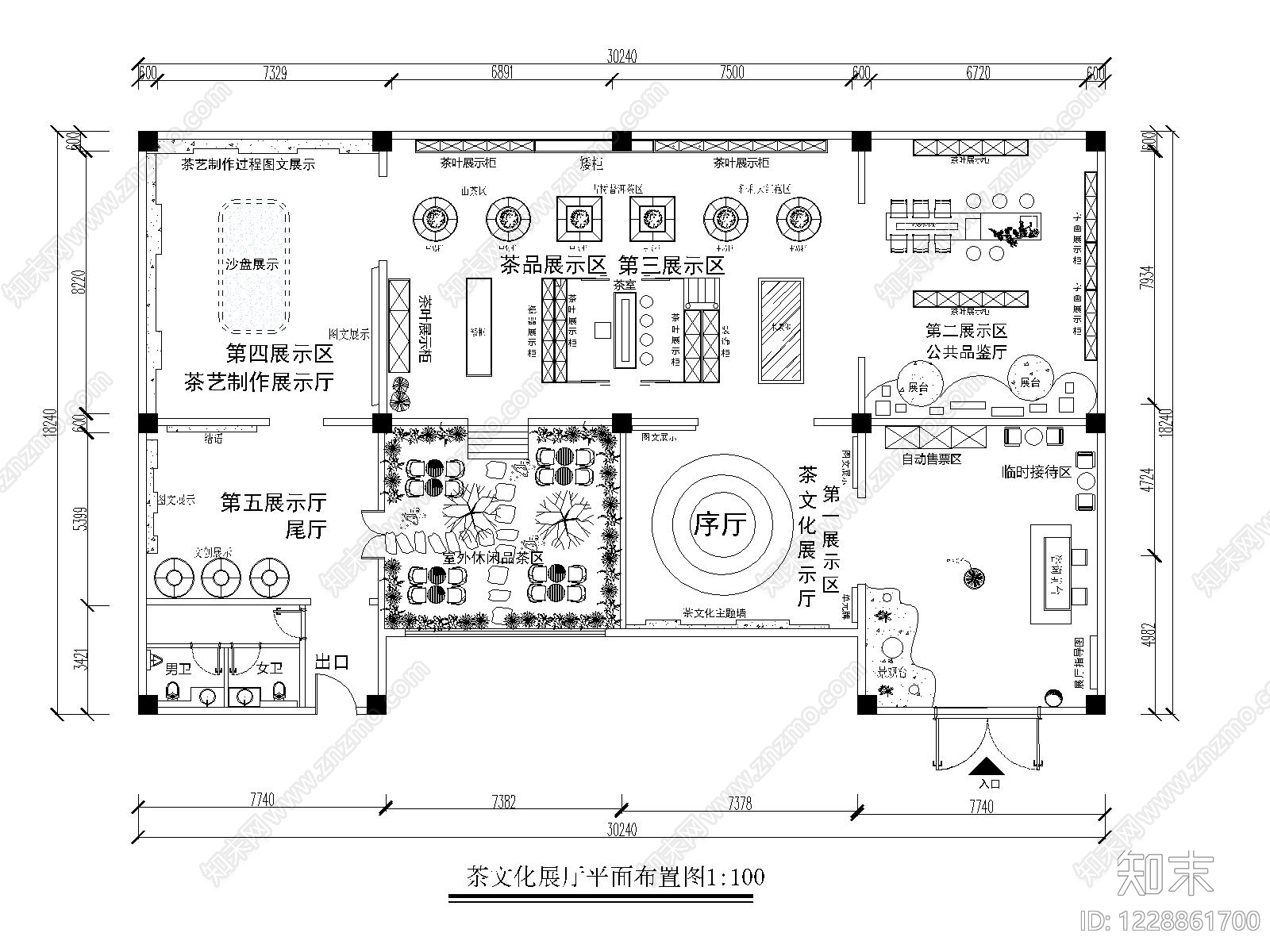 文化展厅cad施工图下载【ID:1228861700】