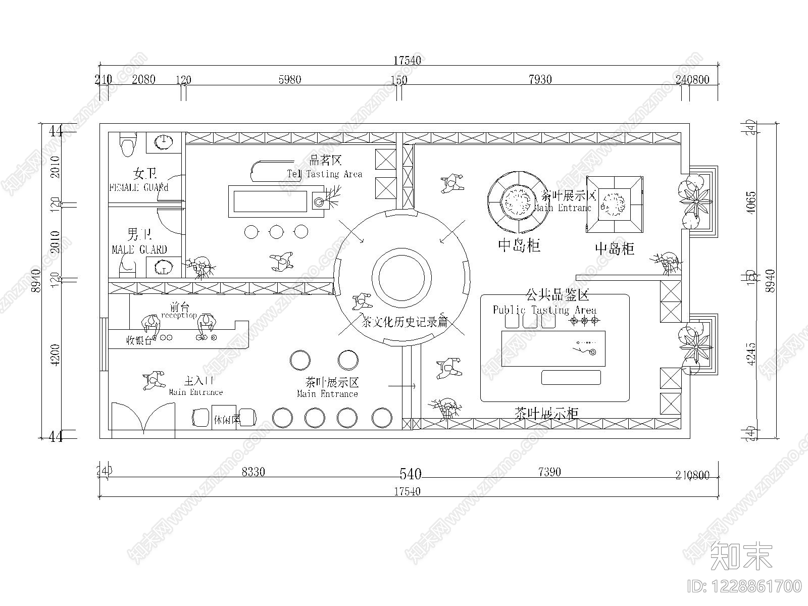 文化展厅cad施工图下载【ID:1228861700】
