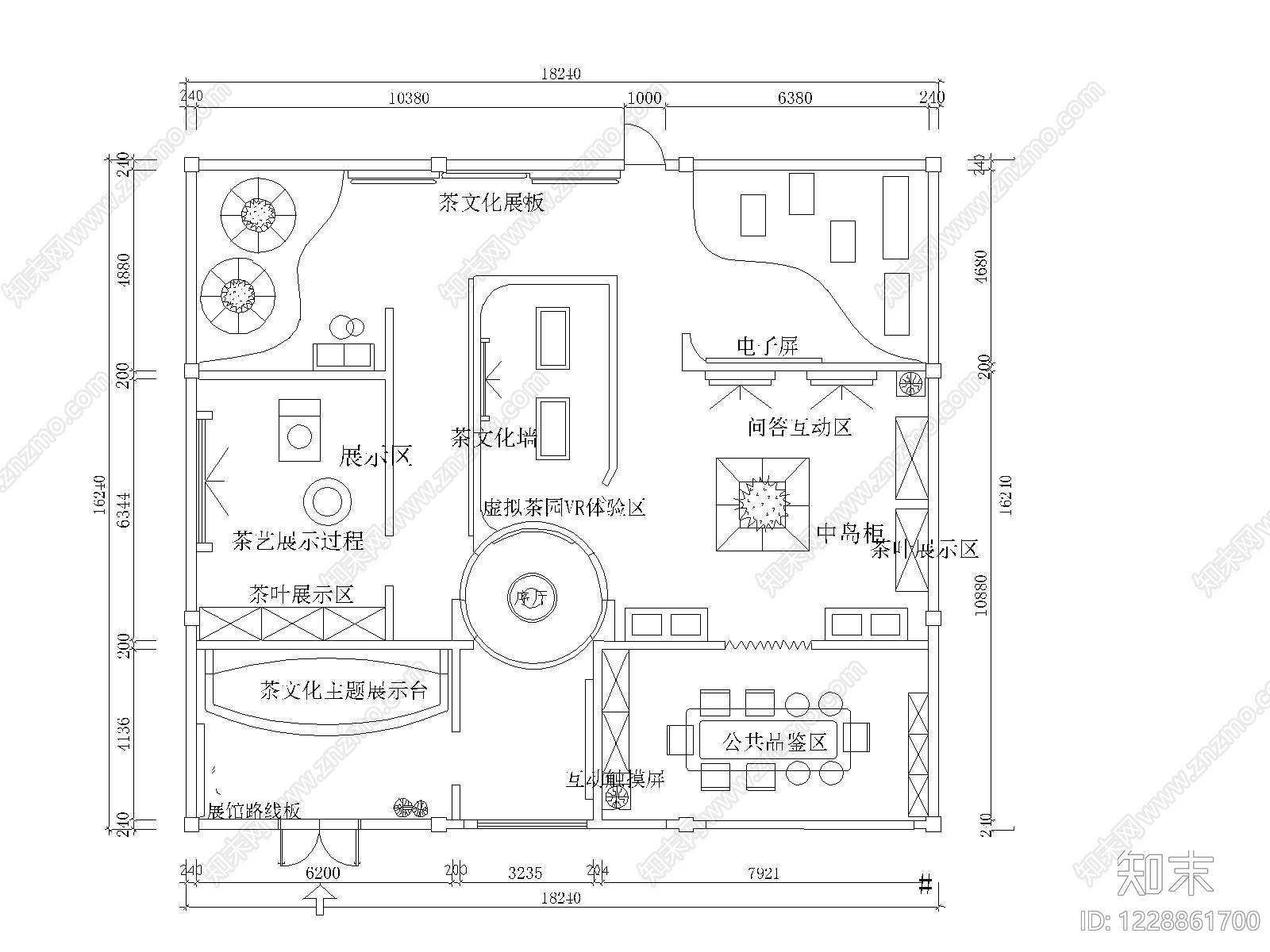 文化展厅cad施工图下载【ID:1228861700】