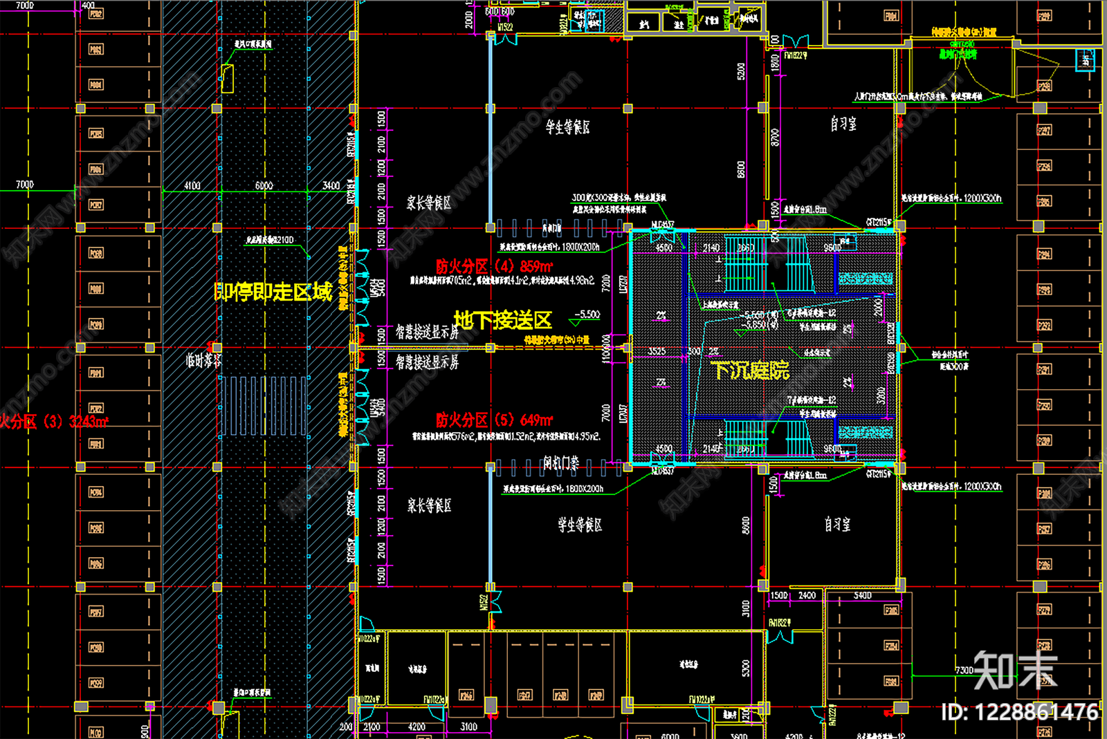 学校建筑cad施工图下载【ID:1228861476】