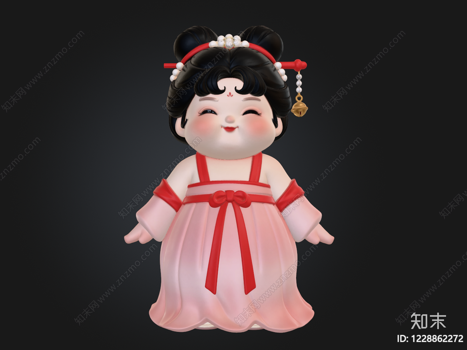新中式雕塑摆件3D模型下载【ID:1228862272】