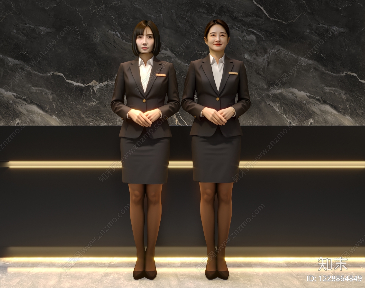 轻奢女人3D模型下载【ID:1228864849】