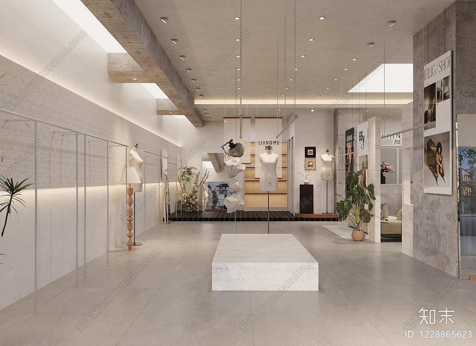 侘寂服装店3D模型下载【ID:1228865623】