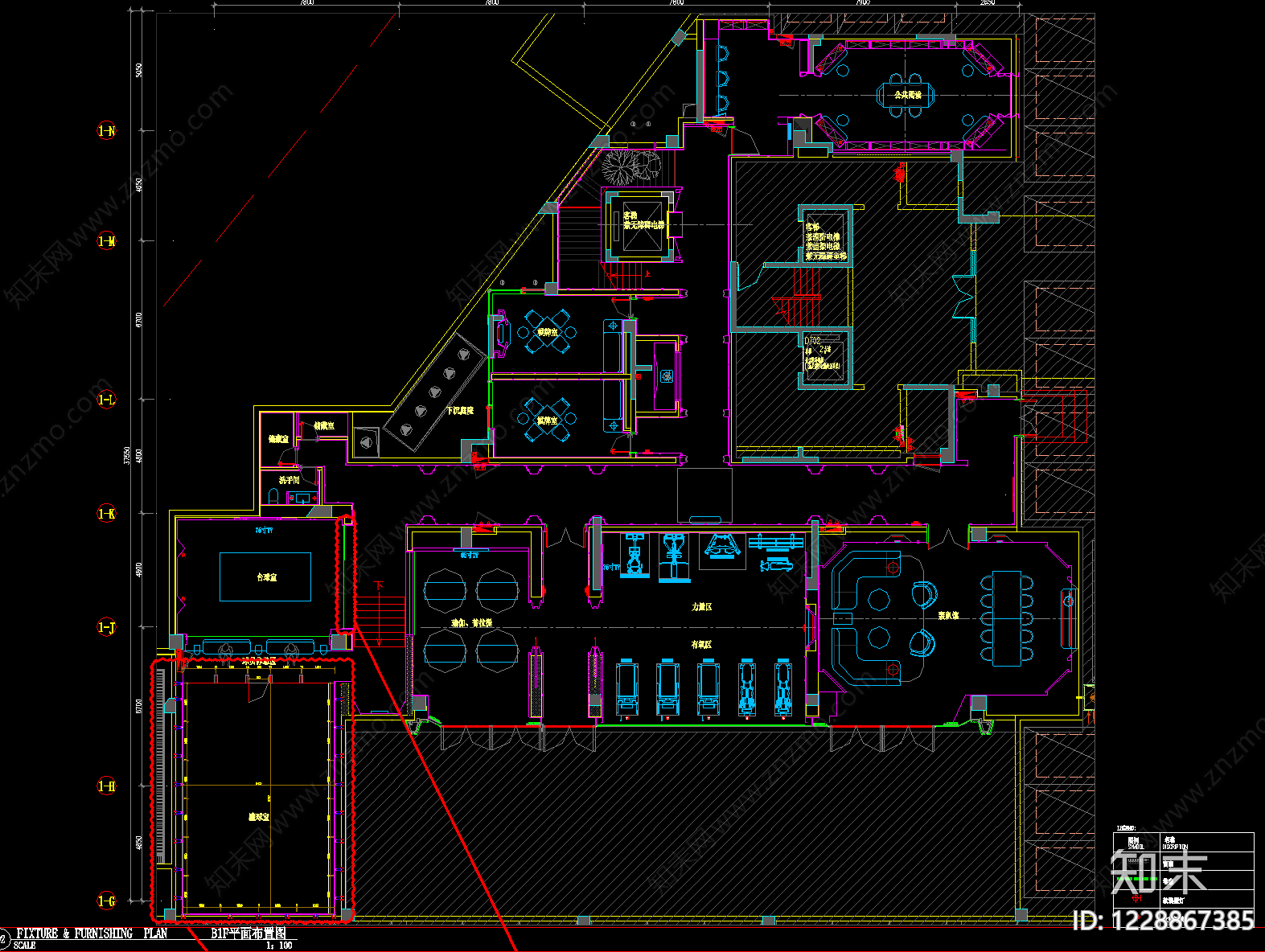 售楼处cad施工图下载【ID:1228867385】