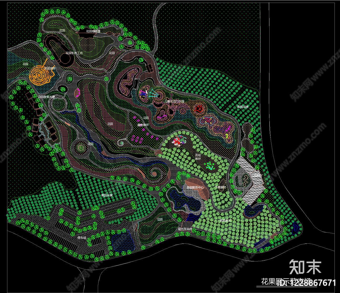 16套农业观光园花田花海景观农场果园乡村主题公园cad施工图下载【ID:1228867671】