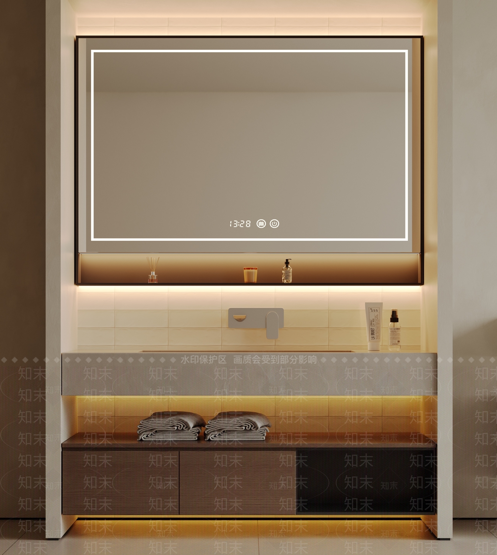 意式极简浴室柜SU模型下载【ID:1228868998】