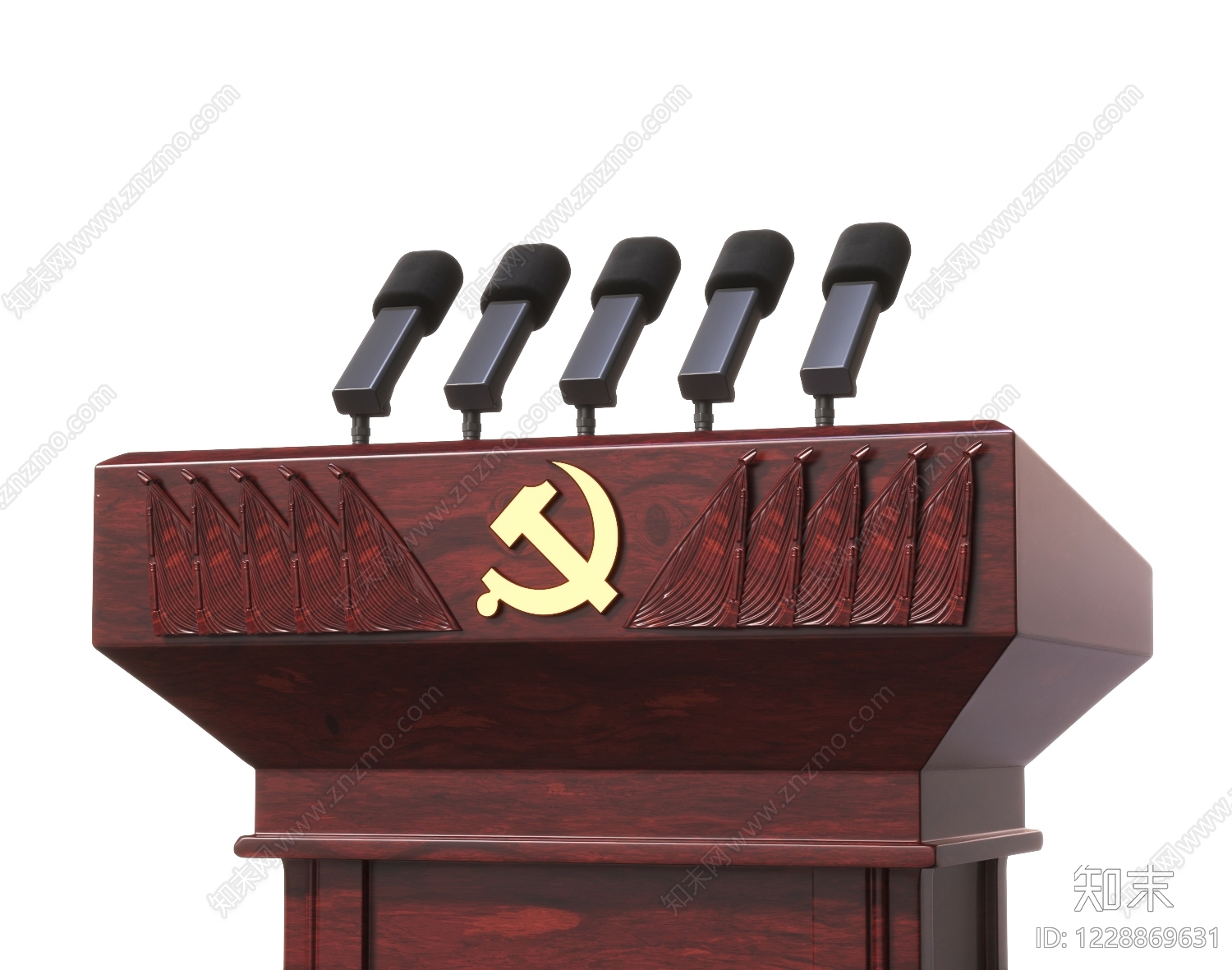 新中式讲台3D模型下载【ID:1228869631】