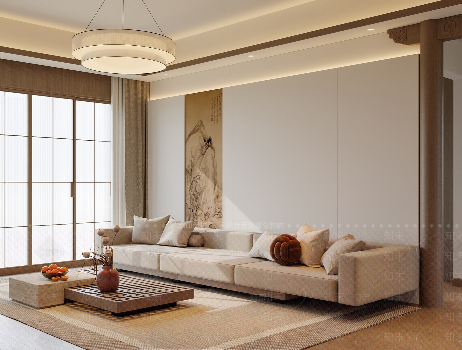 新中式宋式客厅3D模型下载【ID:1228869791】