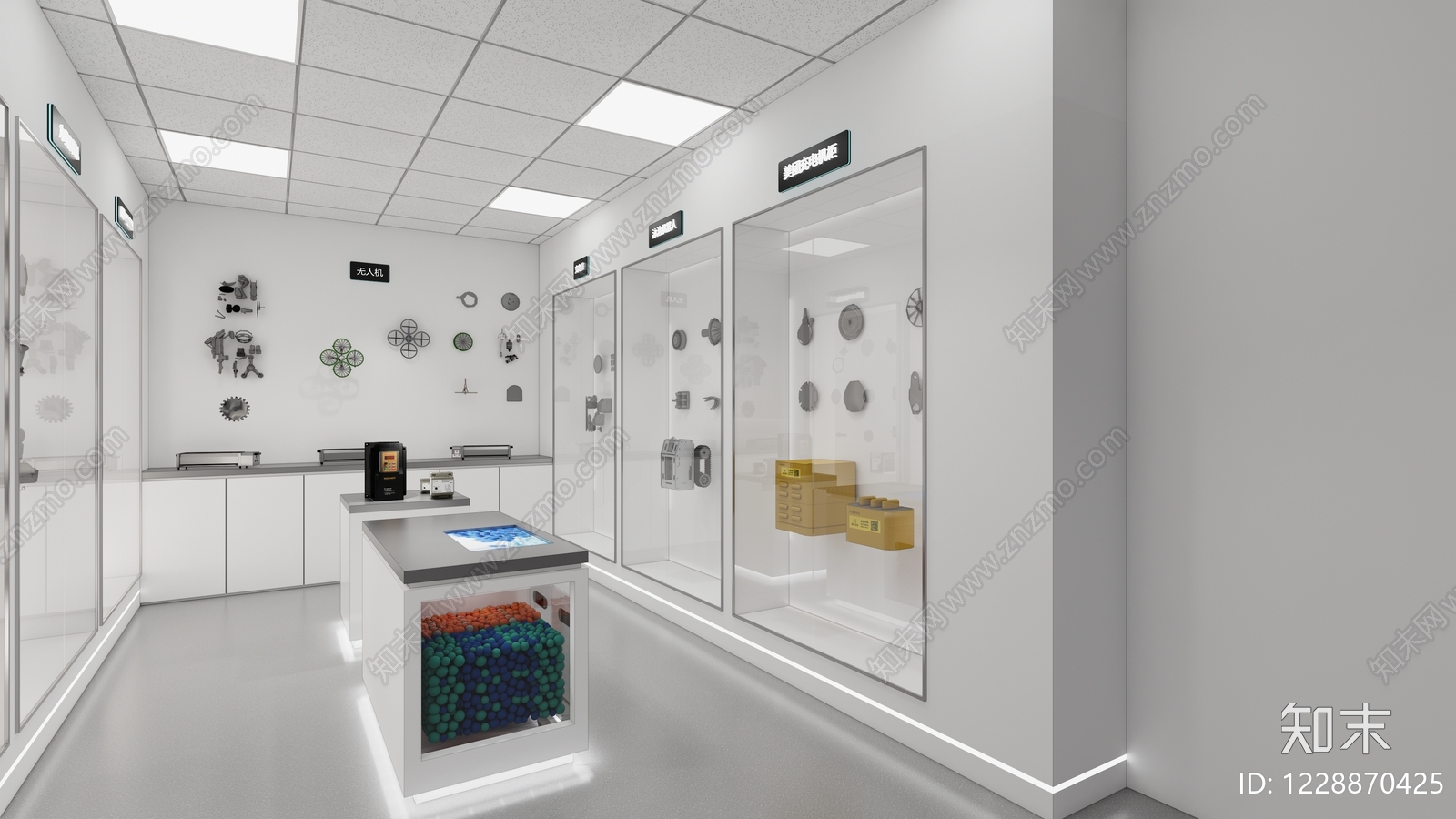 现代简约电子产品展厅SU模型下载【ID:1228870425】