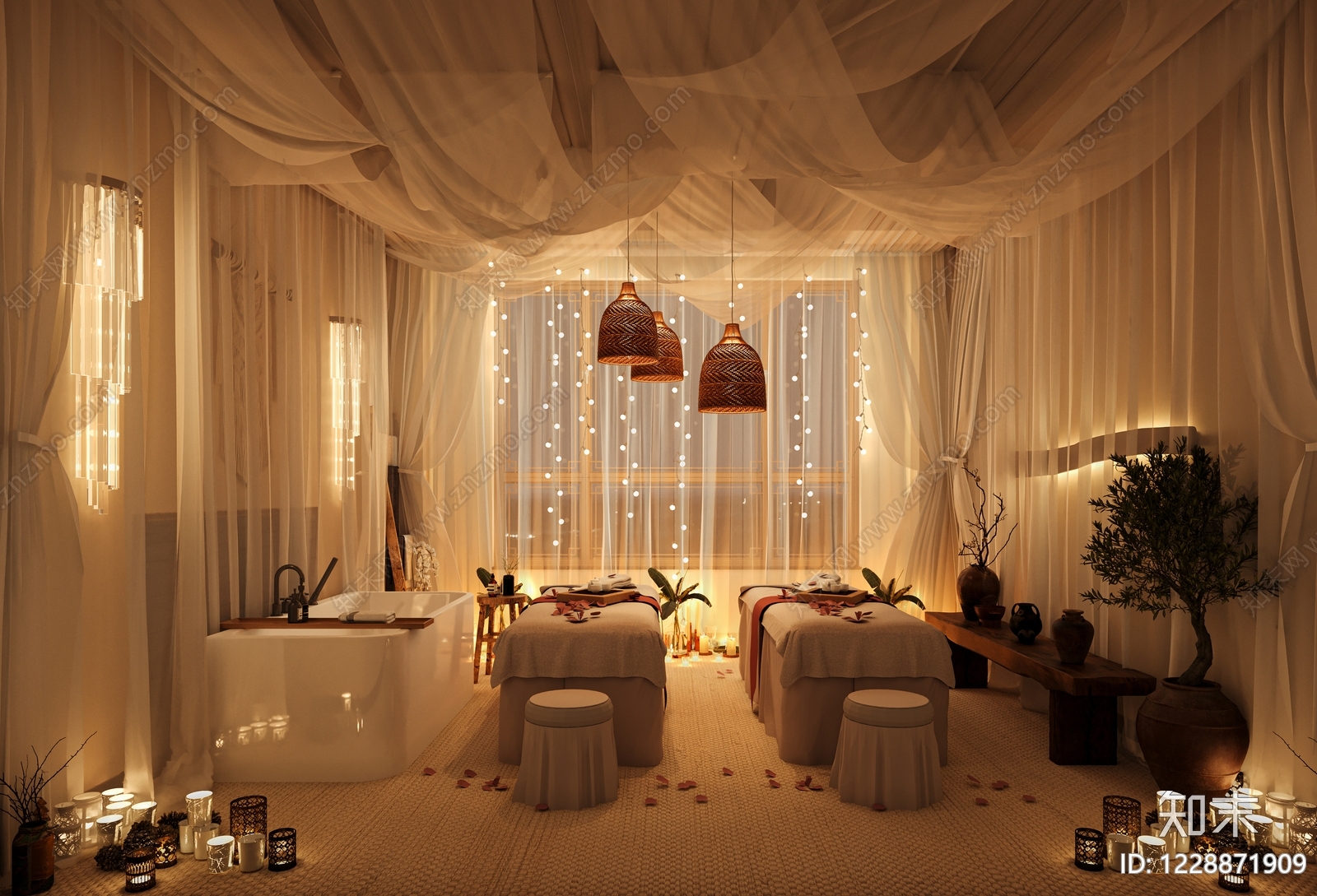 侘寂美容院3D模型下载【ID:1228871909】
