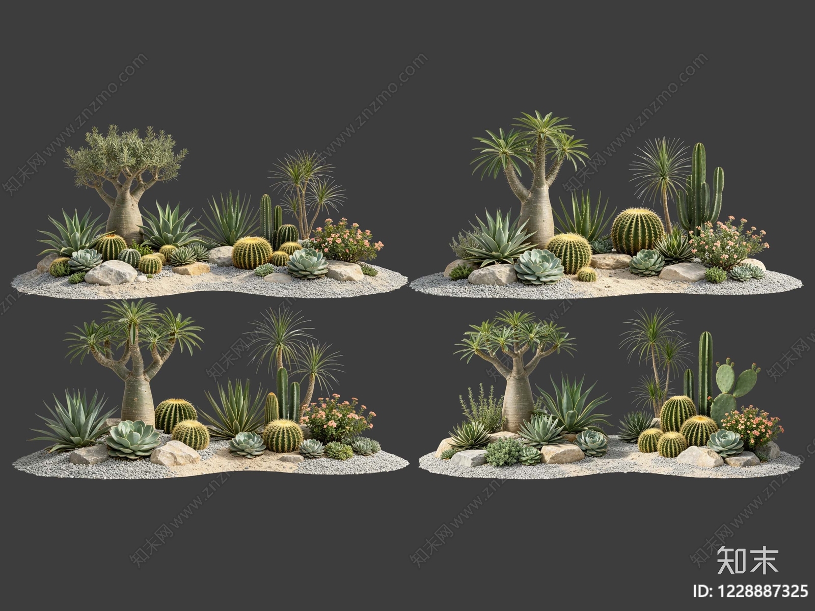 现代主义沙漠植物SU模型下载【ID:1228887325】