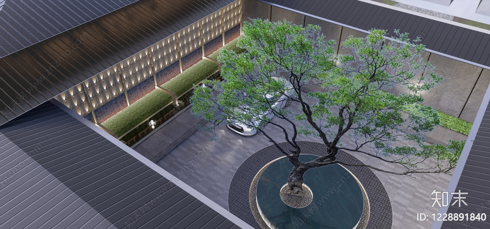 新中式景观小区景观SU模型下载【ID:1228891840】