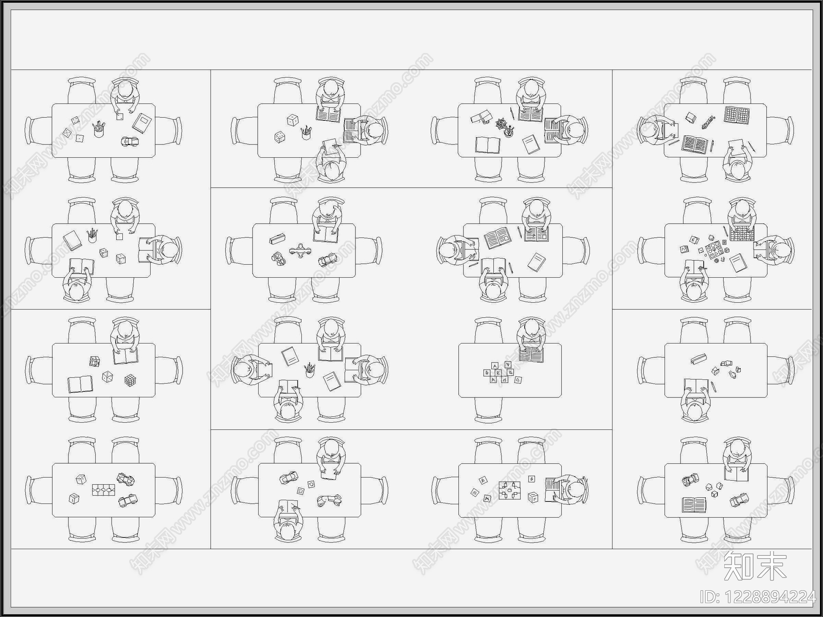 桌椅CAD图纸