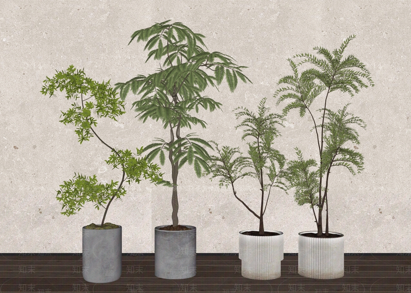 侘寂盆栽SU模型下载【ID:1228895250】