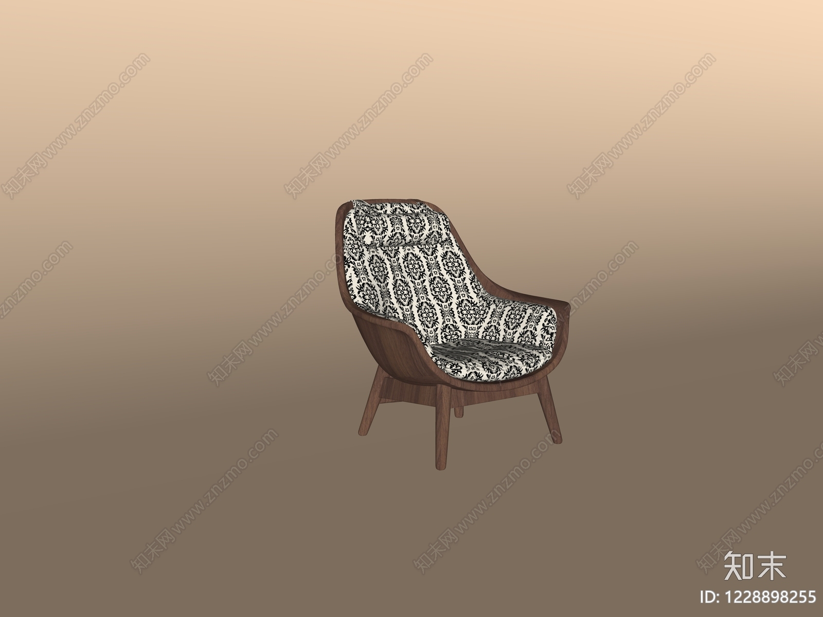 中古风休闲椅SU模型下载【ID:1228898255】