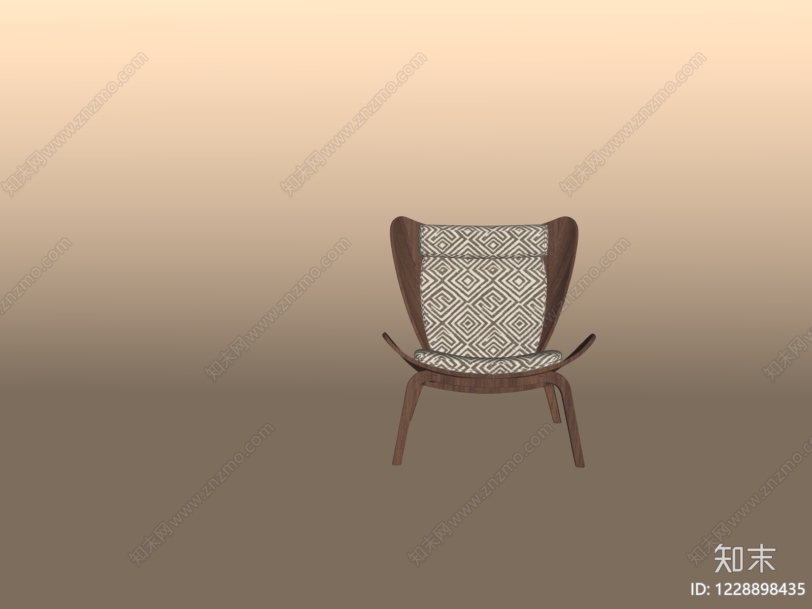 中古风休闲椅SU模型下载【ID:1228898435】