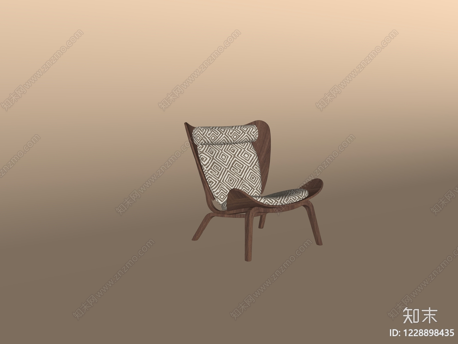 中古风休闲椅SU模型下载【ID:1228898435】