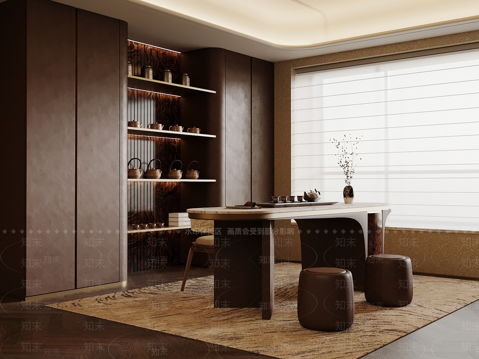 新中式茶室3D模型下载【ID:1228904994】