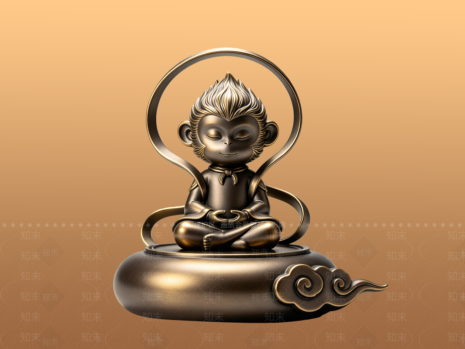 禅意雕塑摆件3D模型下载【ID:1228905280】