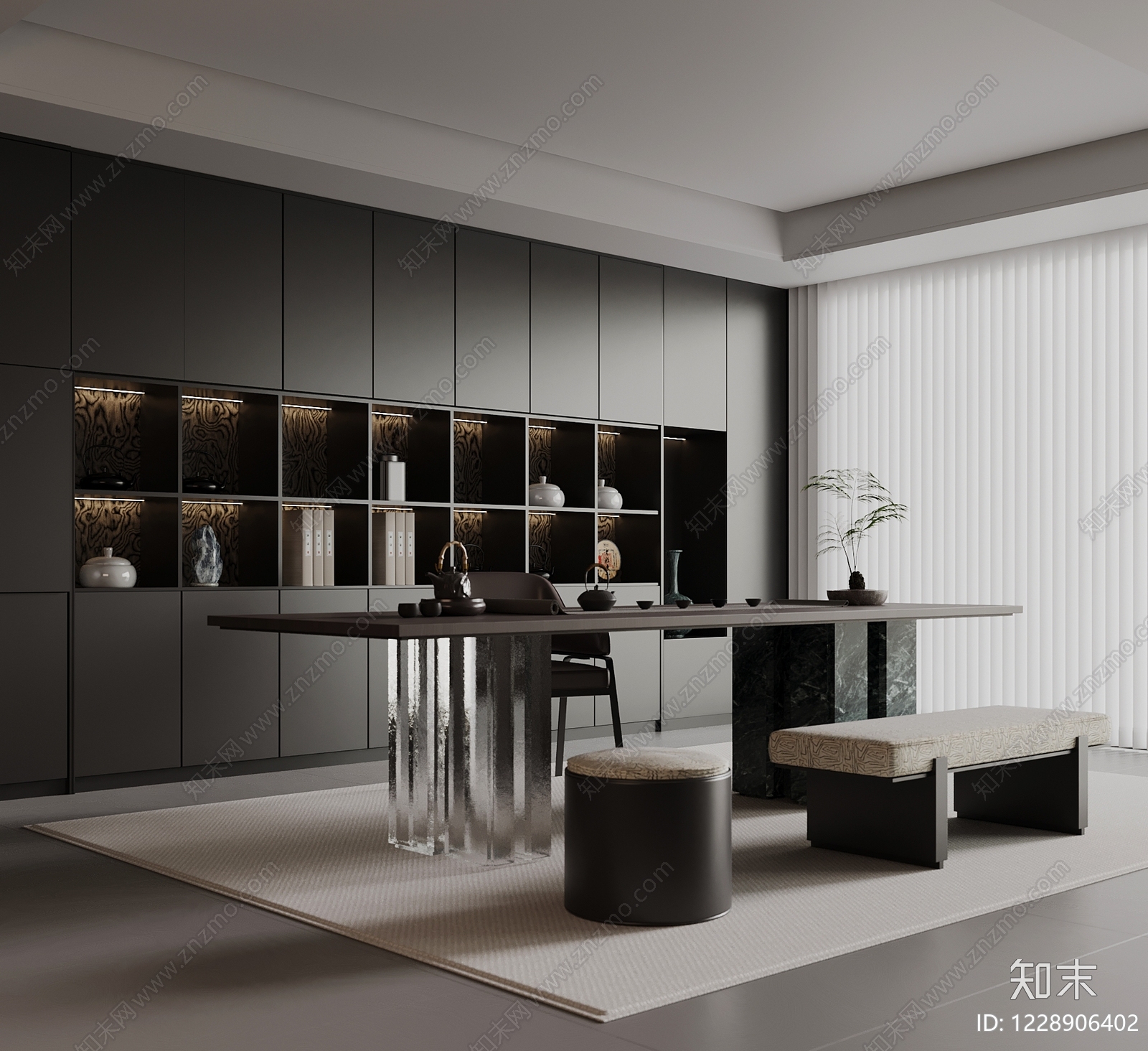 意式极简茶室3D模型下载【ID:1228906402】
