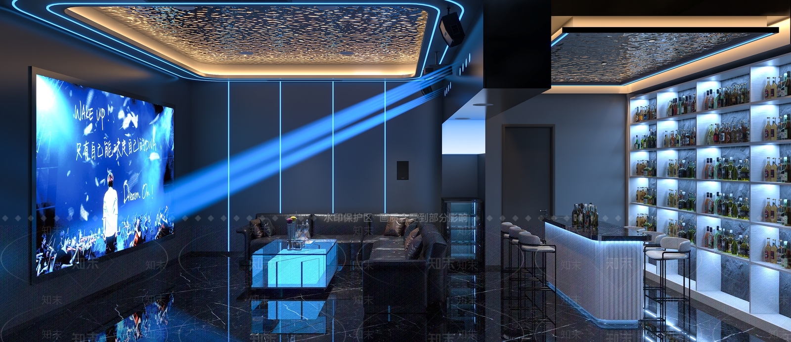 赛博朋克风KTV3D模型下载【ID:1228909354】
